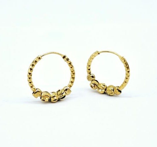 tg173g Tg173/Tg381-Gold plated earrings with a free bangle - Image 1