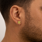 Tg2225-Gold plated gents coin earrings- Gift box included - Image 2