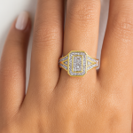 Tr1050-Gold plated ladies dress ring-gift box included - Image 2