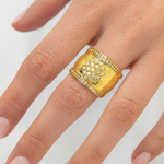 Tr1071-Gold plated ladies dress ring-gift box included - Image 2