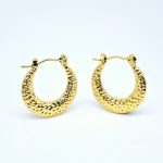 Tg3852-Stainless steel creole earrings - Image 2