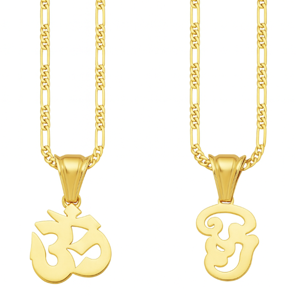 tg46h-t tog1 Tg46- Gold plated aum pendant and chain - Image 1