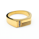 Tr613-Gold plated gents ring